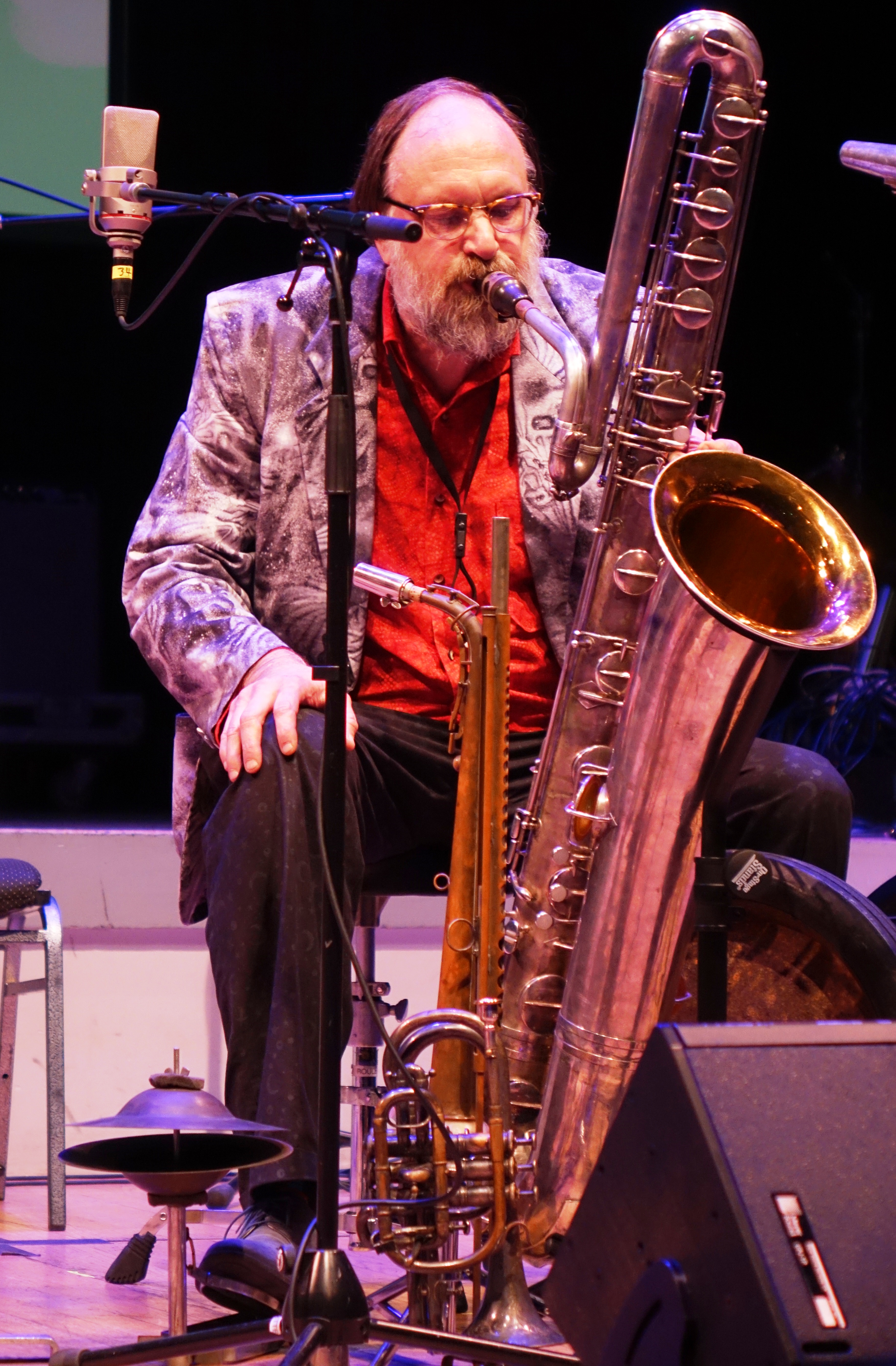 Scott Robinson at Roulette, Brooklyn in May 2018