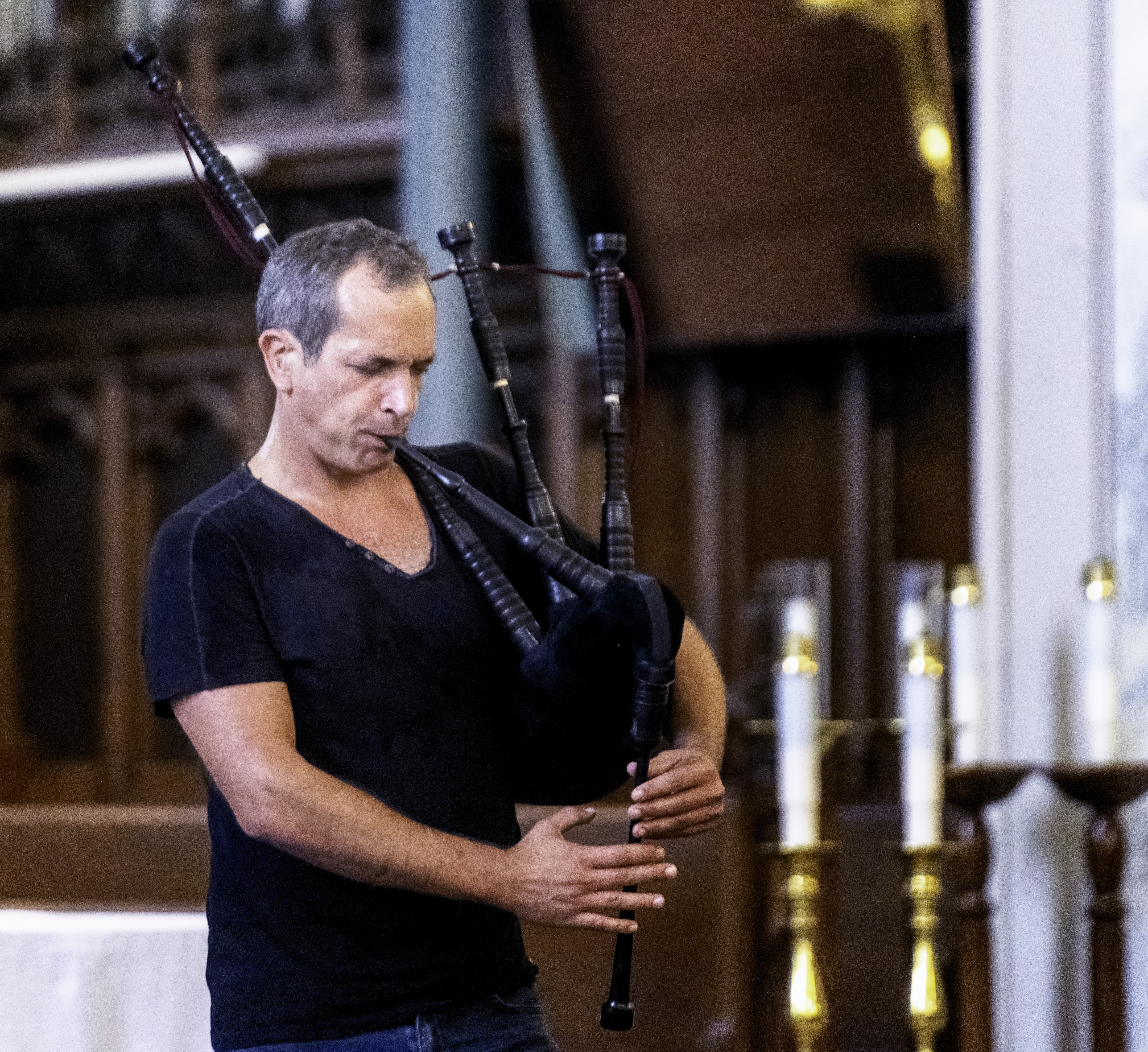 Erwan Keravec at St. Georges Church at the Guelph Jazz Festival 2019