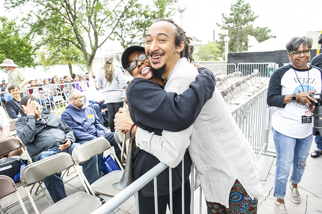 Joan Belgrave and Theo Croker at the 2017 Detroit Jazz Festival