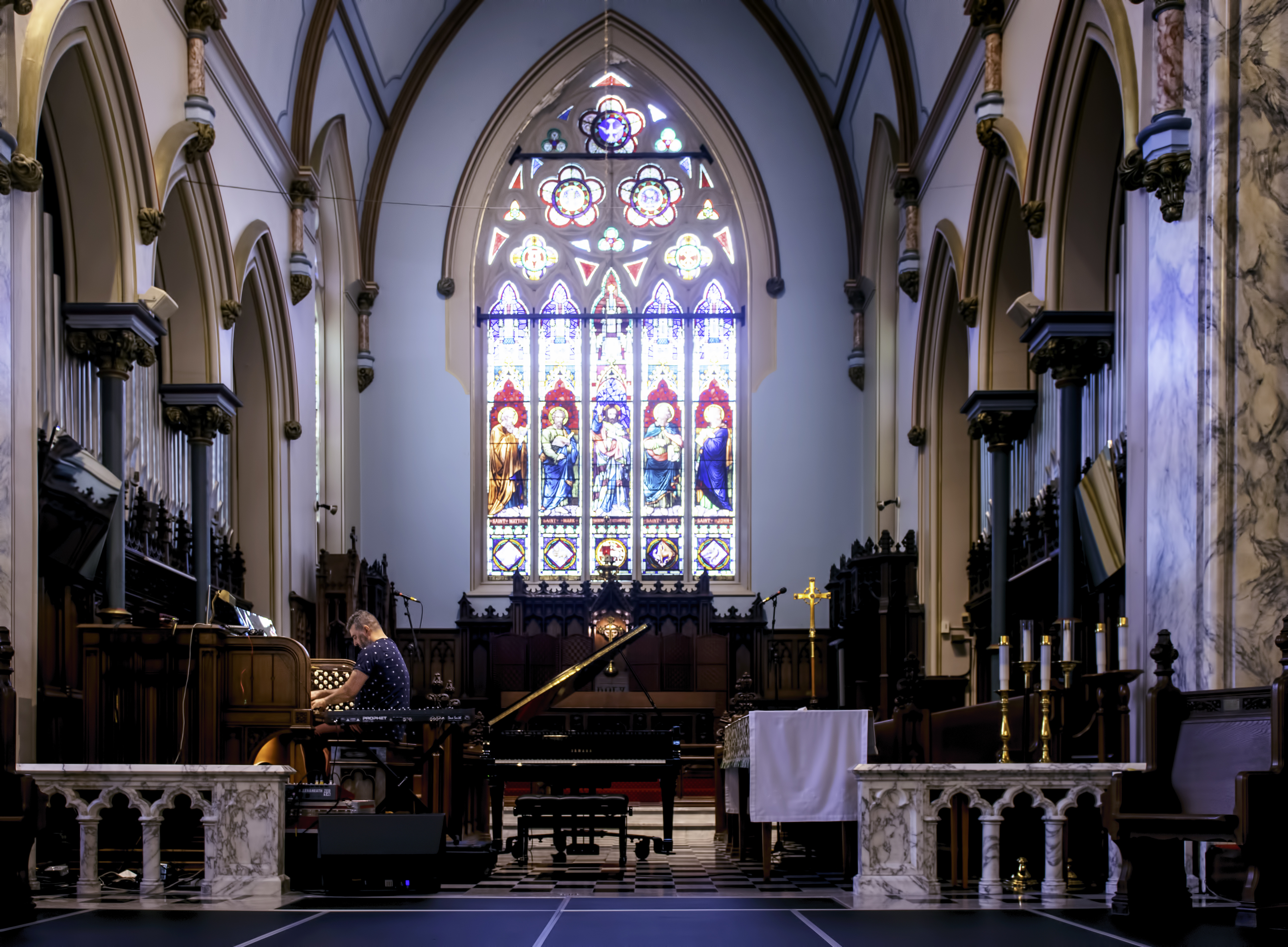 John Kameel Farah at St. Georges Church at the Guelph Jazz Festival 2019