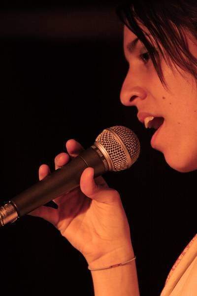 Jamila Dorner with "Kawthar" at Catalyse, Geneva, Switzerland, April 2006