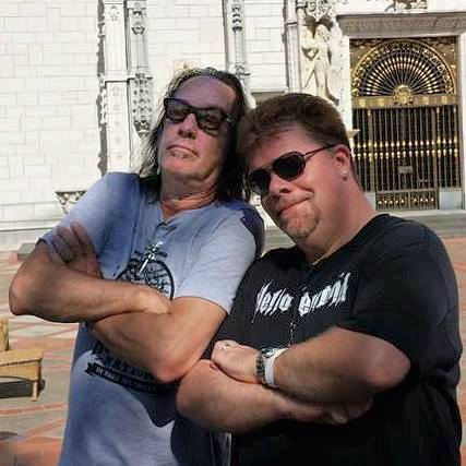 Todd Rundgren & Brian Grace hanging at Hearst Castle