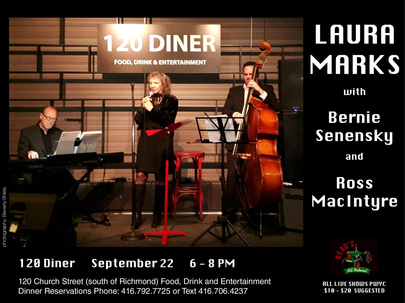 Laura Marks Bernie Senensky and Ross MacIntyre at 120 diner