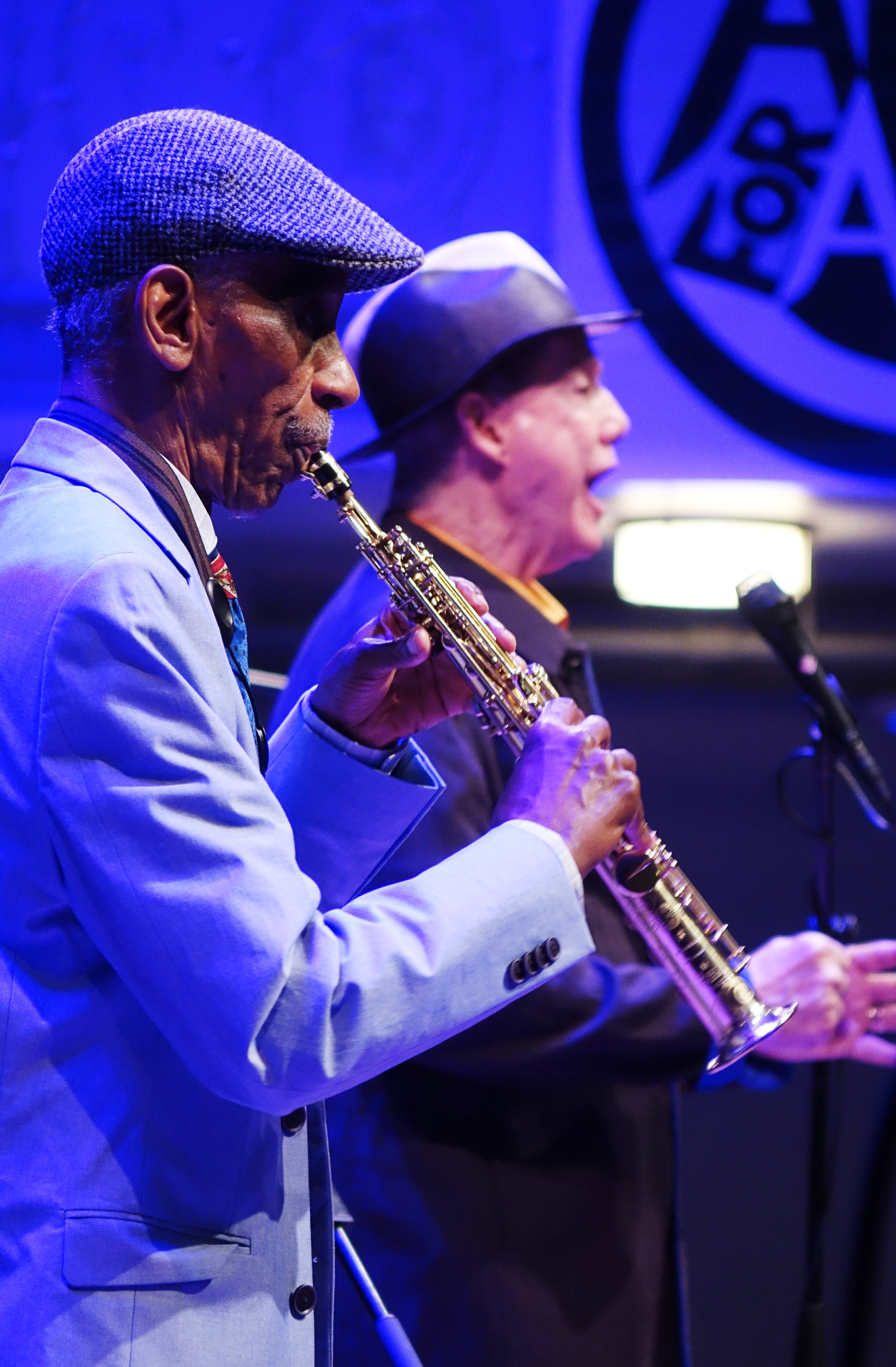 Roscoe Mitchell and Thomas Buckner at Roulette, Brooklyn in May 2018