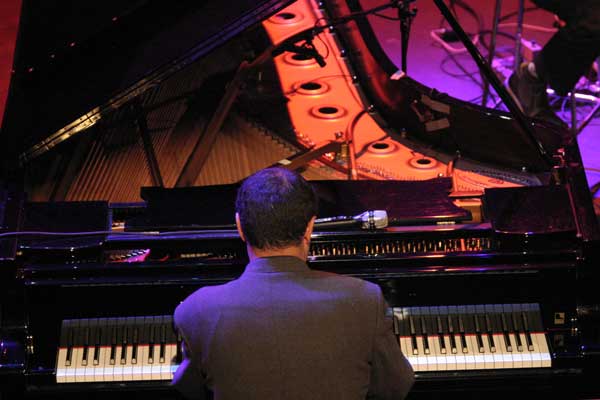 Moncef Genoud with the "Moncef Genoud Trio Feat. Sylvain Beuf" at the Amr Jazz Festival, Alhambra, Geneva, Switzerland, 2005