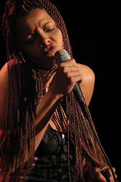 Mina Agossi with the Mina Agossi Trio at the Cully Jazz Festival, Switzerland, 2005