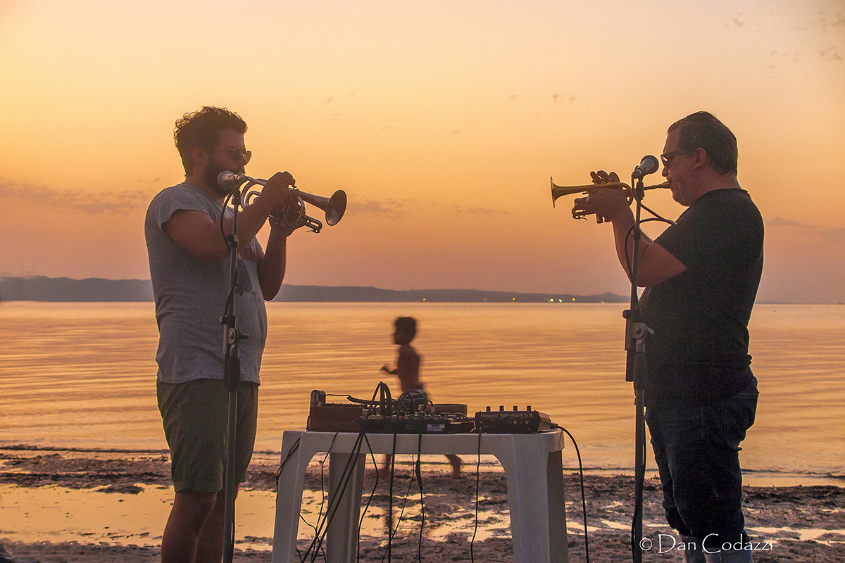 Gabriele Mitelli and Rob Mazurek at Sant'Anna Arresi Festival jazz 2018