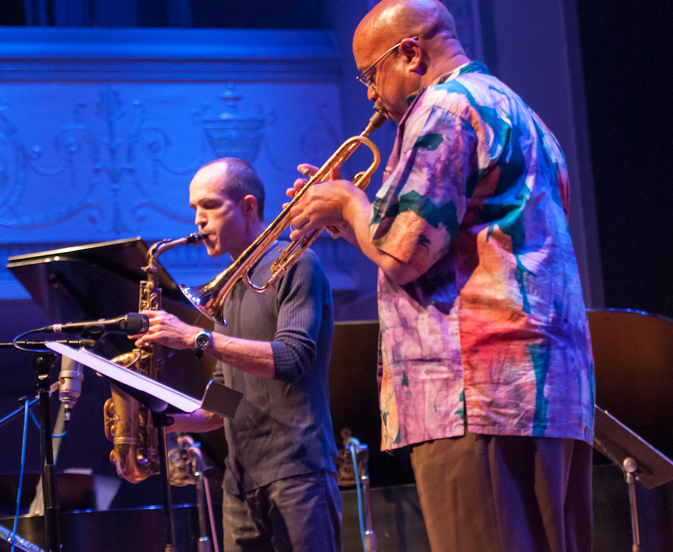 Rob Brown and Lewis Barnes with William Parker / in Order to Survive at the Vision Festival 2012