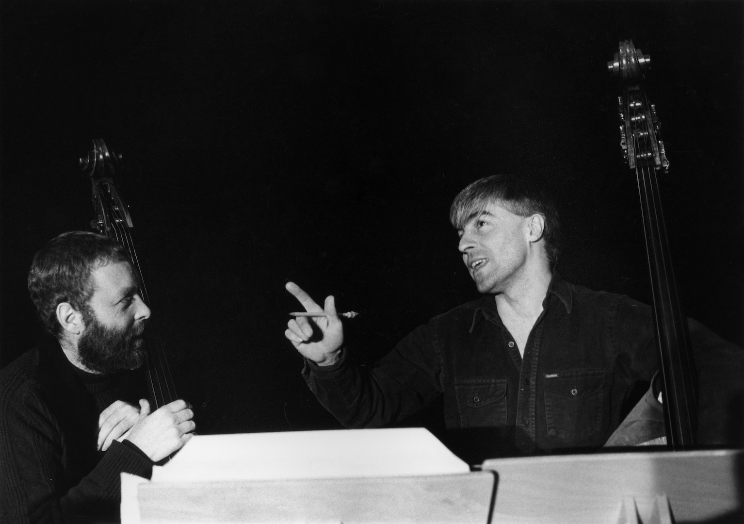 Dave Holland, Barry Guy — jazz photo by Ludovico Granvassu | All About Jazz