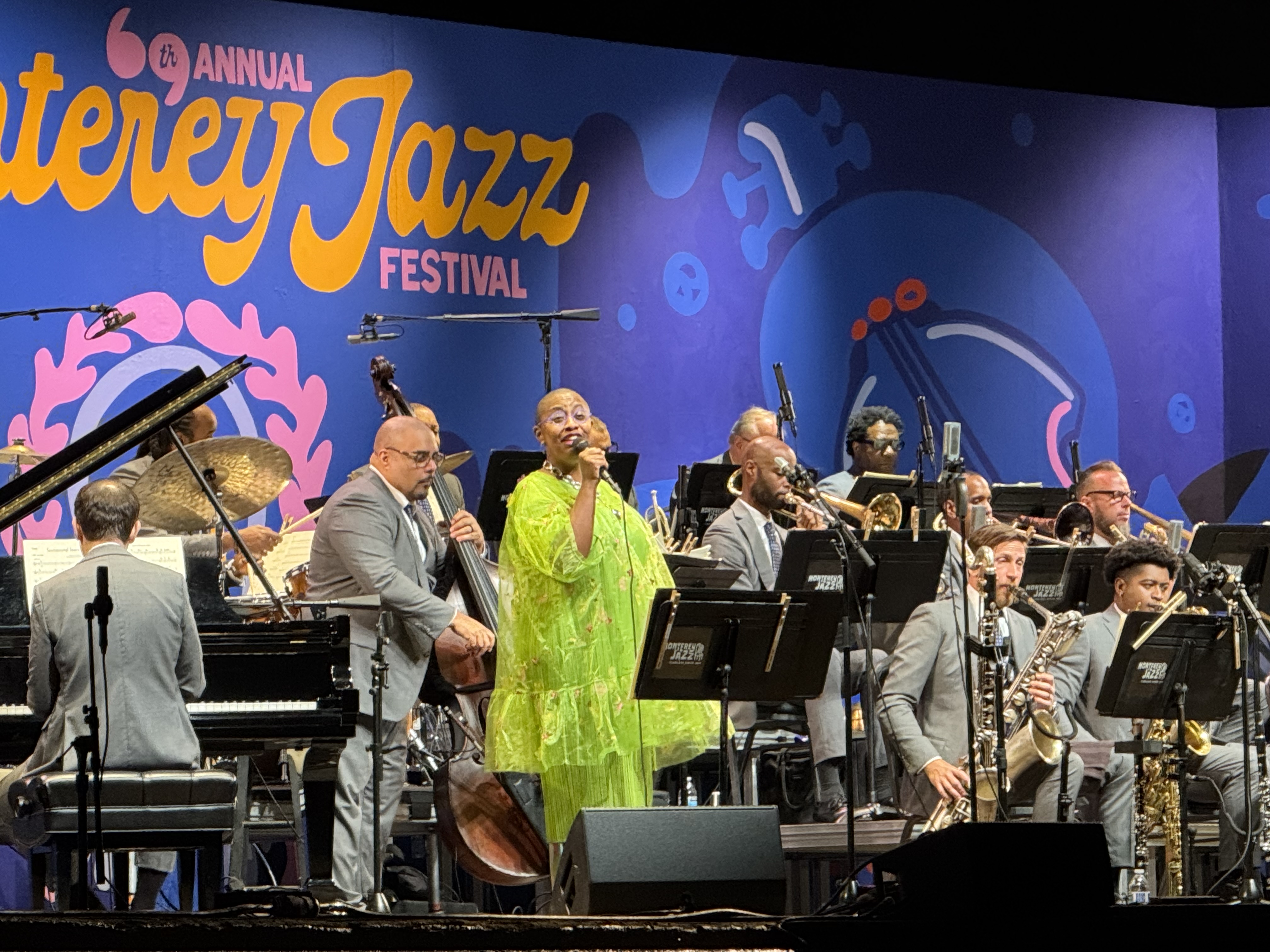 Cecile McLorin Salvant with JALC Orchestra Monterey Jazz Festival 2026 — jazz photo by Josef Woodard | All About Jazz