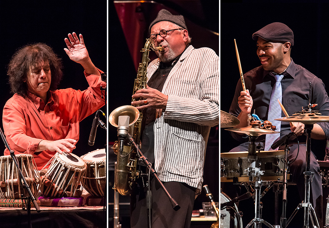 Zakir Hussain, Charles Lloyd & Eric Harland 3/9/14 Lobero Theatre