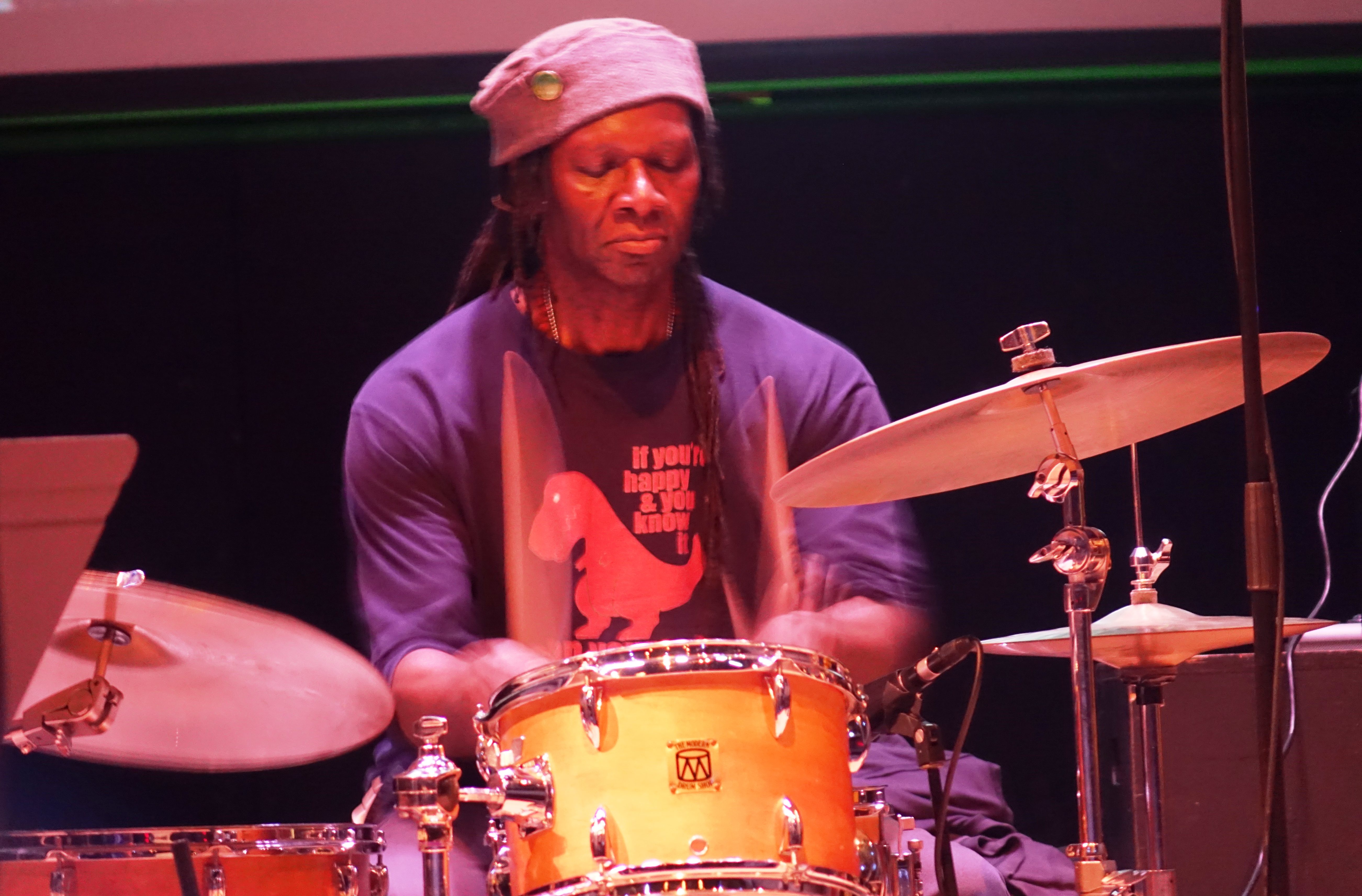 Hamid Drake at the Vision Festival in Roulette, Brooklyn in June 2019