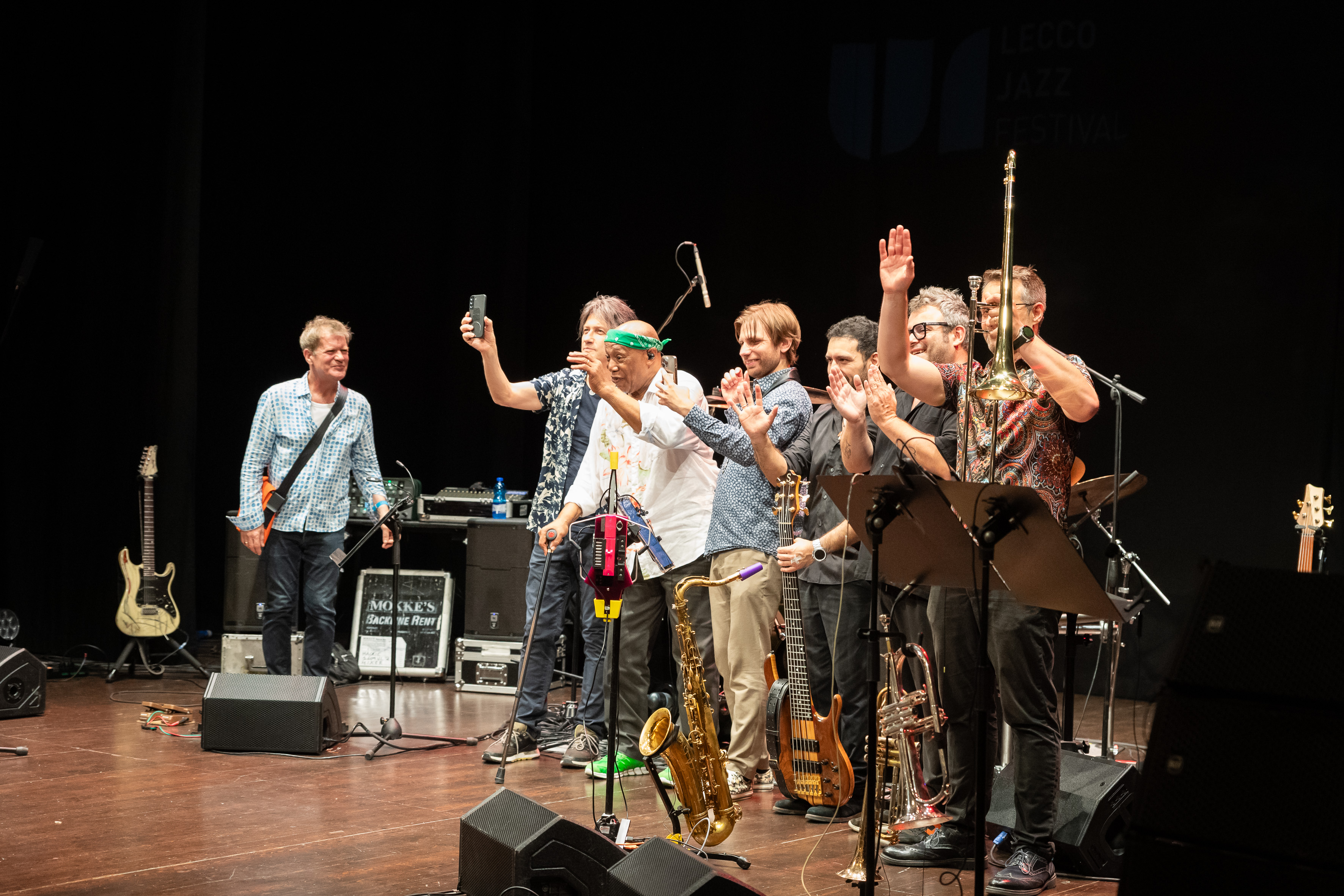 Billy Cobham, Gary Husband, Rocco Ziffarelli, Victor Cisternas, Bjorn Arko, Antonio Baldino, Andrea Andreoli — jazz photo by Gabriele Guala | All About Jazz