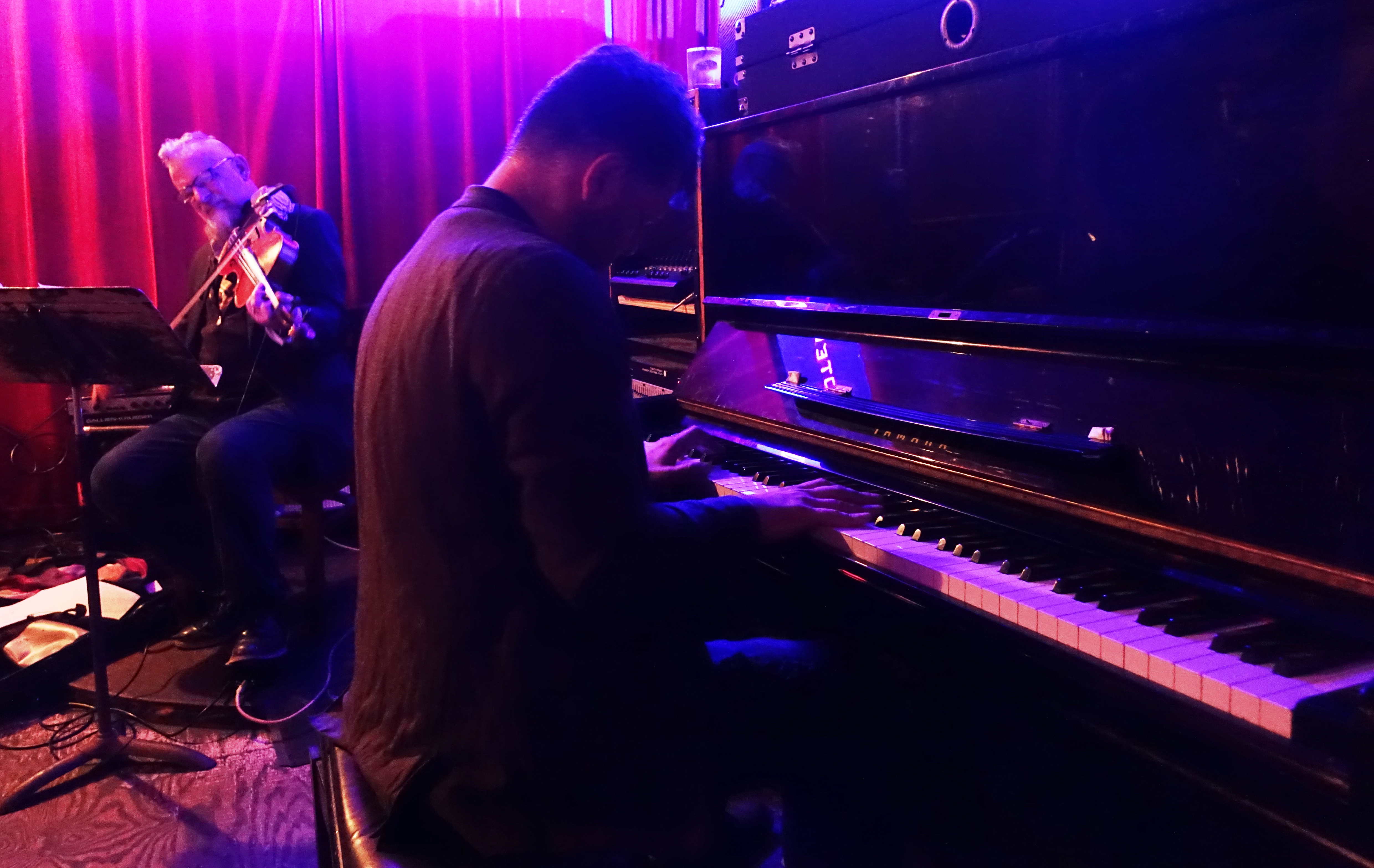 Mat Maneri and Lucian Ban at Barbes, Brooklyn in May 2018
