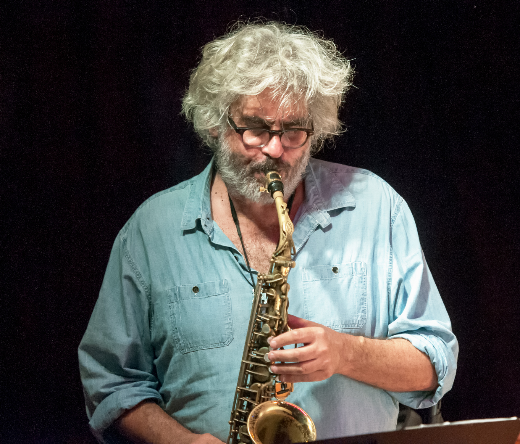 Tim Berne with the Ingrid Laubrock Quintet at the Jazz Gallery in New York City