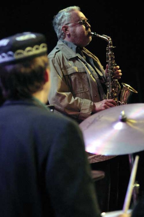 Georges Schuller and Lee Konitz with "George Schuller, Ed Schuller and Lee Konitz Trio" at the Amr Jazz Festival, Alhambra, Gene