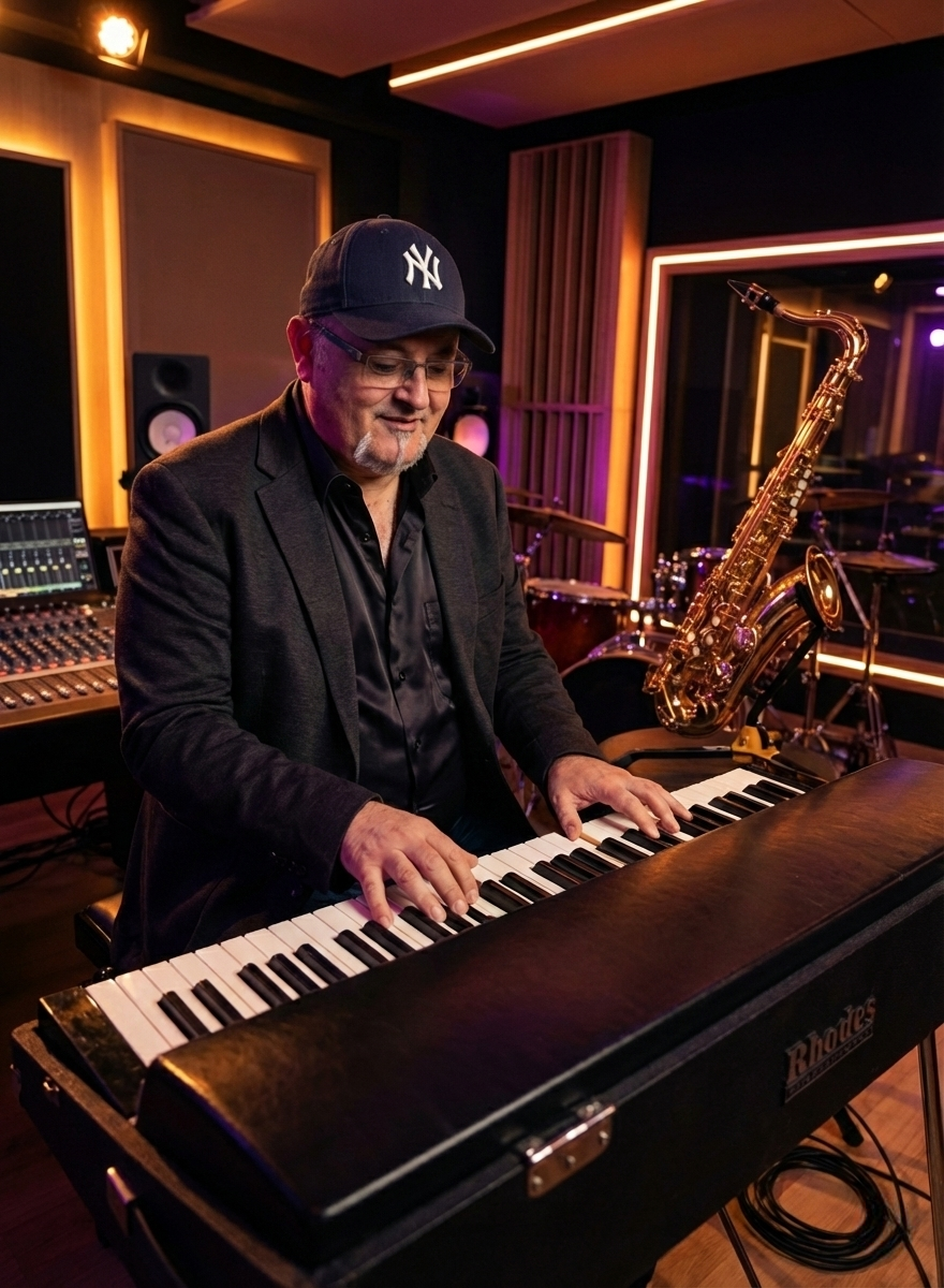 Nacho Valenciaga in the studio — jazz photo by Nacho Valenciaga | All About Jazz