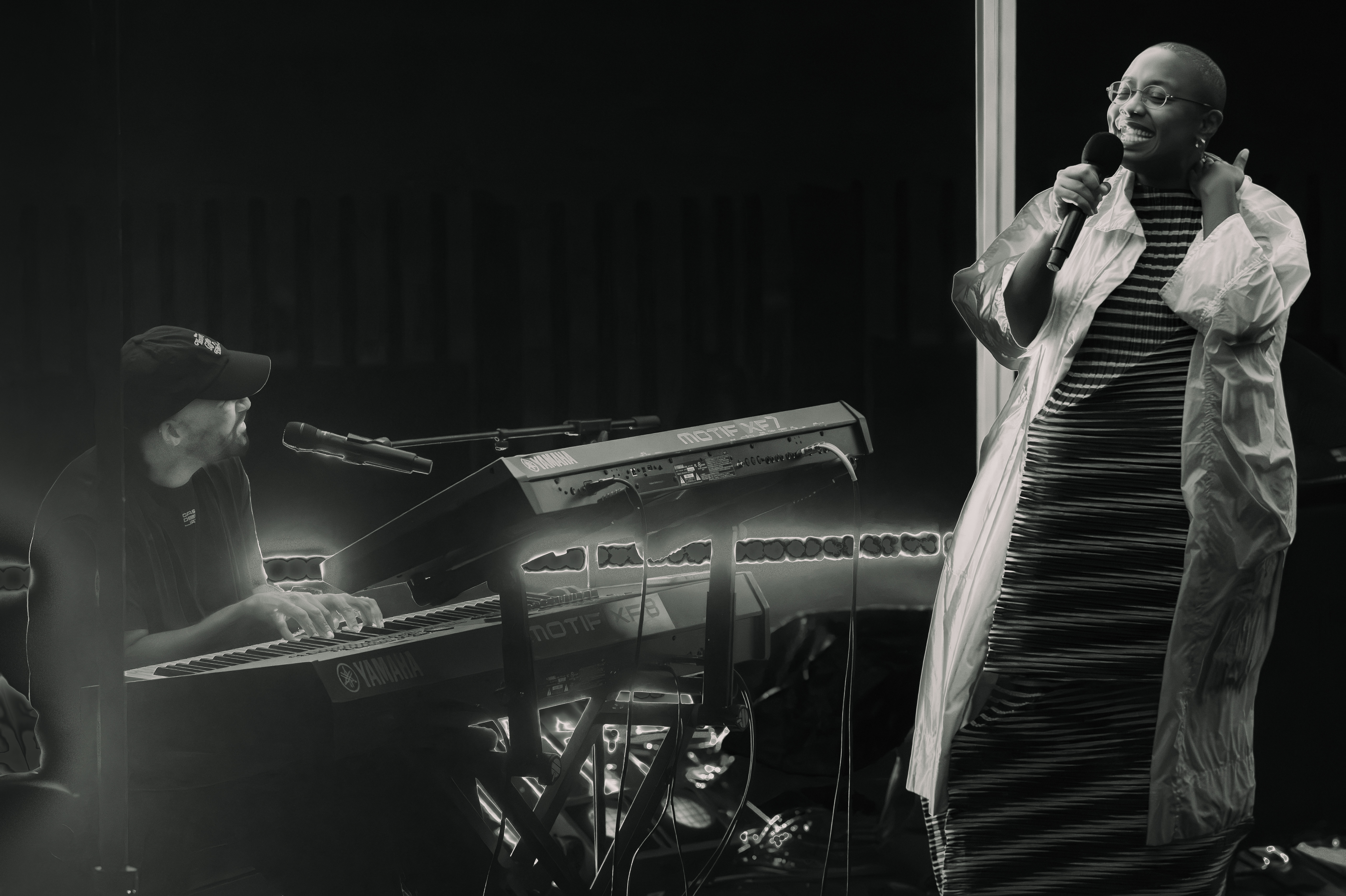 Sullivan Fortner and Cecile McLorin Salvant at Little Island in New York City — jazz photo by Dave Kaufman | All About Jazz