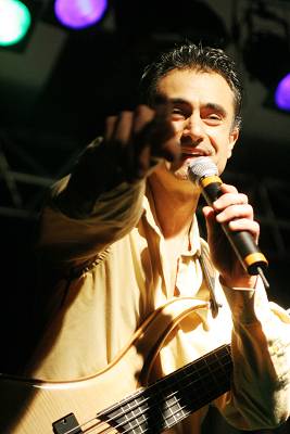 Pablo Aubia with "Batambo"at the Kilimandjaro Festival, Thonon-Les-Bains, France, 2005