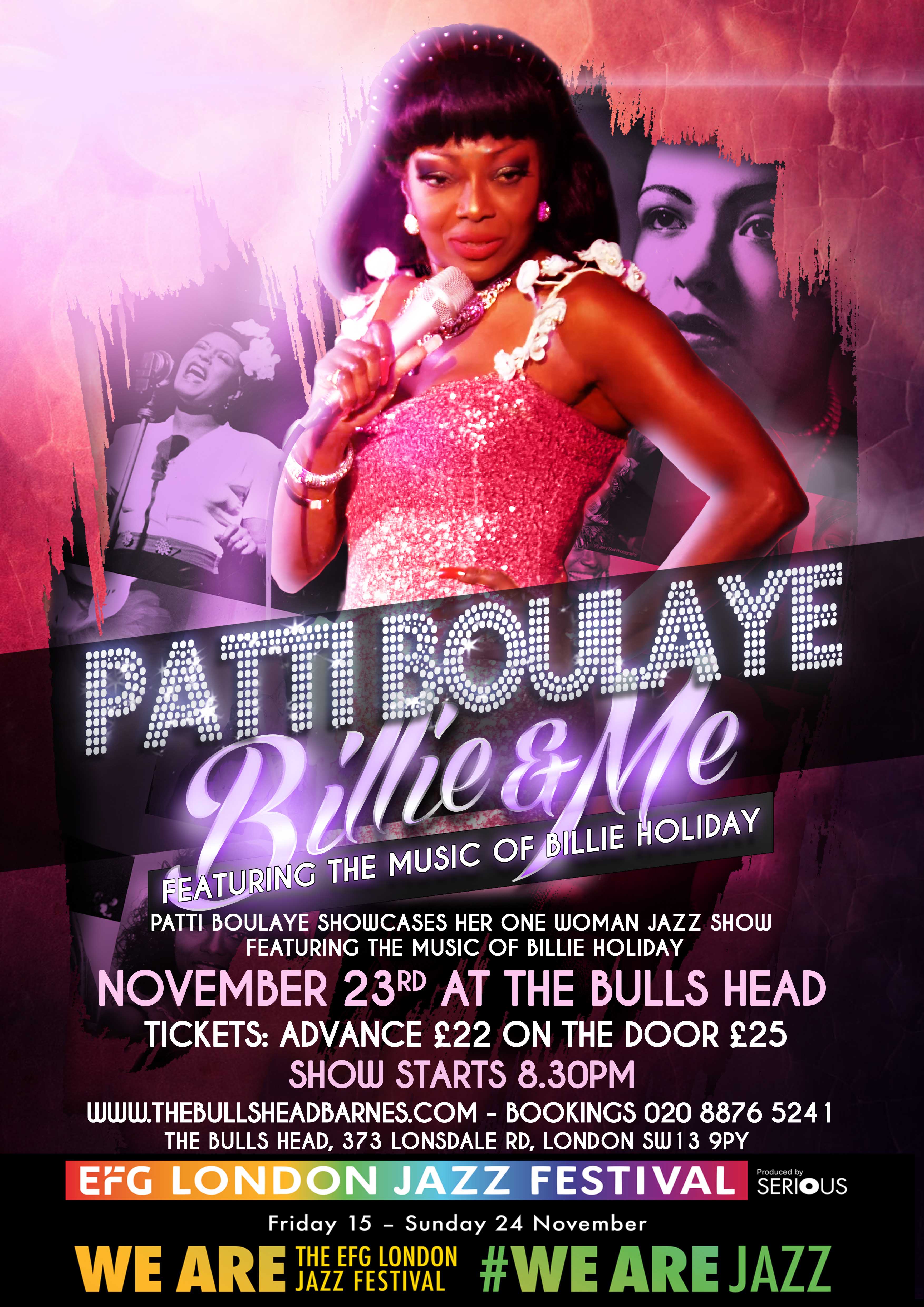 Patti Boulaye "Billie & Me" The Life & Music Of Billie Holiday