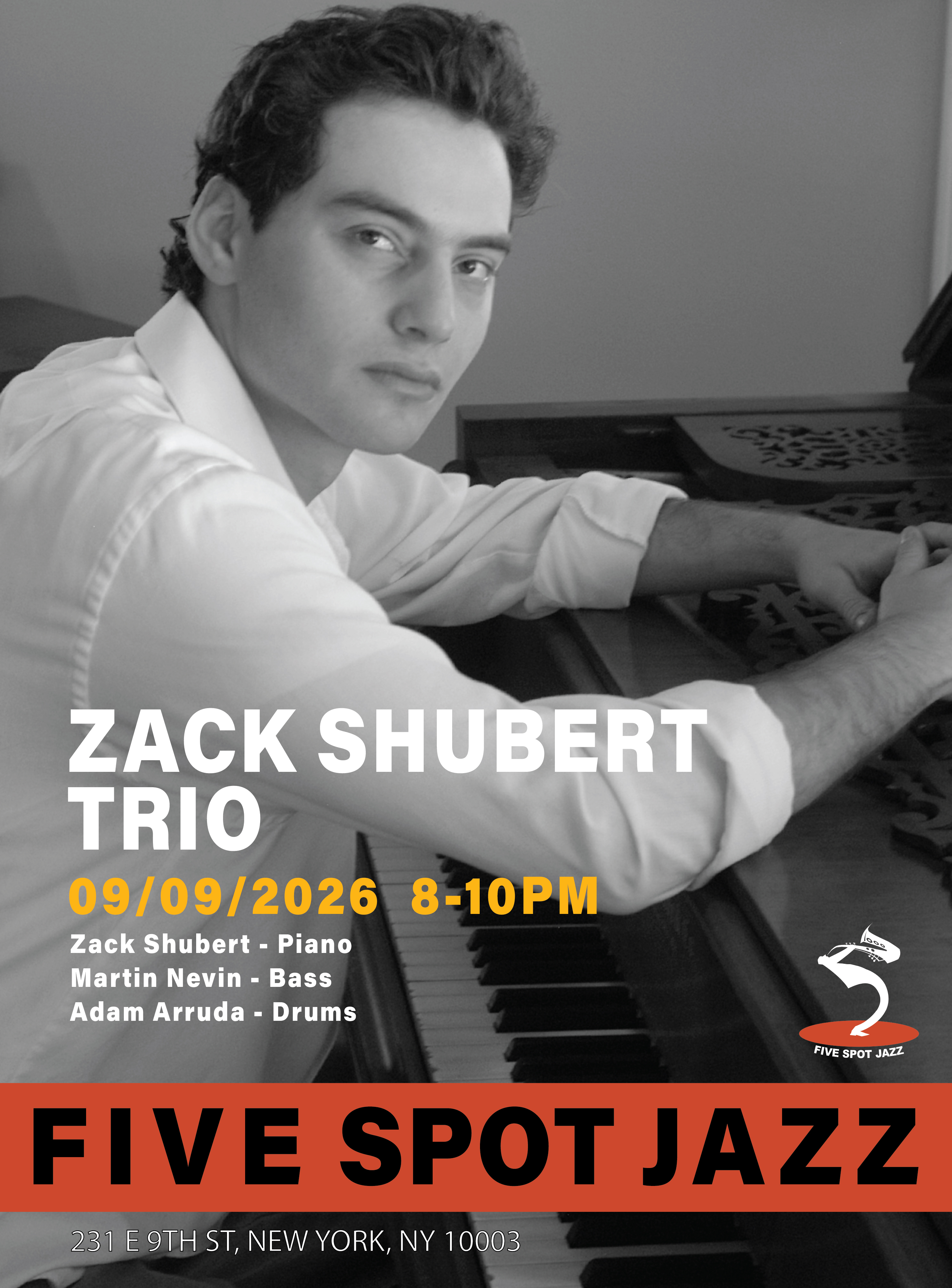 Zack Shubert Trio — jazz photo by FIVE SPOT JAZZ | All About Jazz