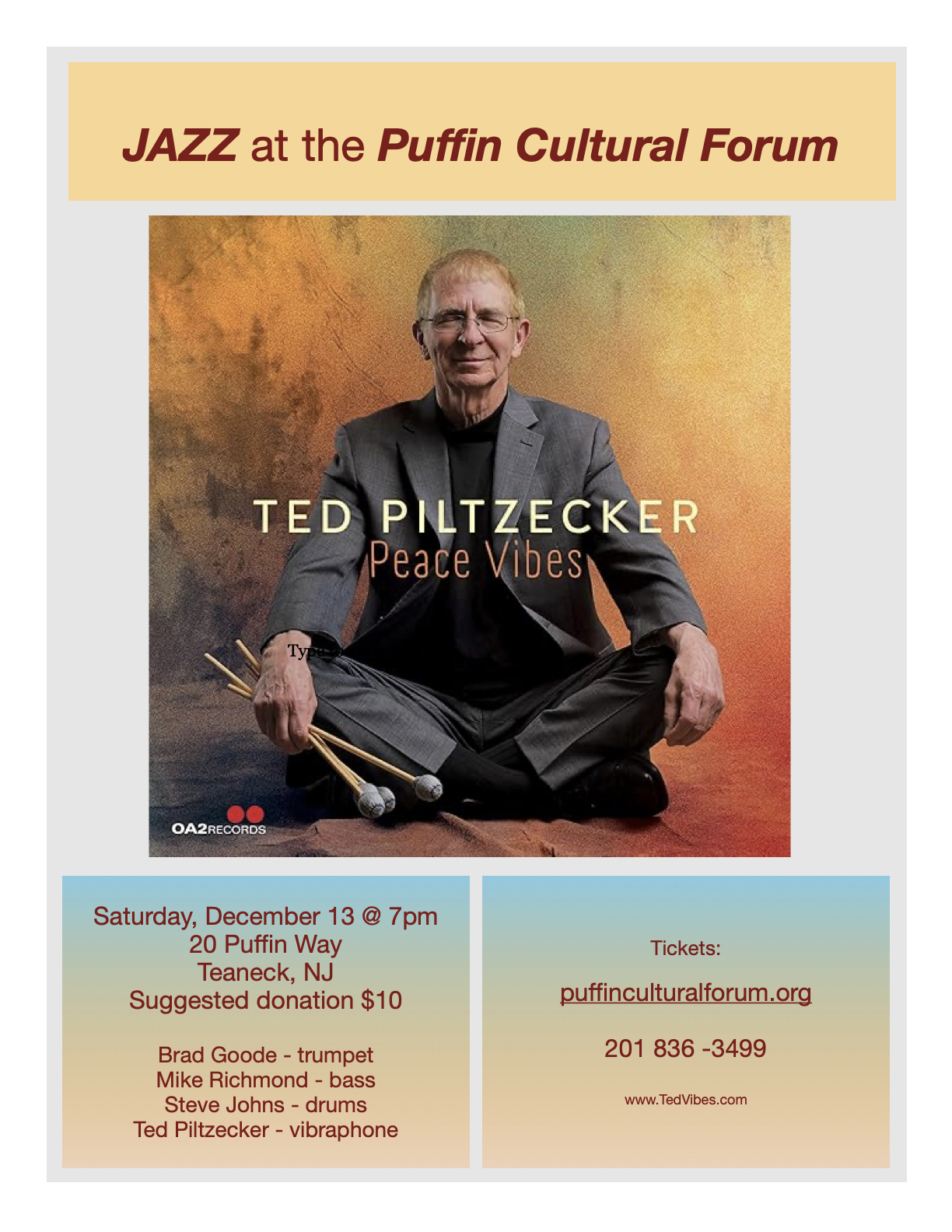 Ted Piltzecker Quartet - Peace Vibes