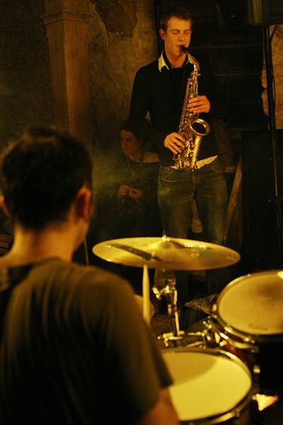 Francesco Miccolis and Unknown Saxophonist During a Jam Session with "Francesco Miccolis, Guillaume Perret, Marc Mean and Alex A