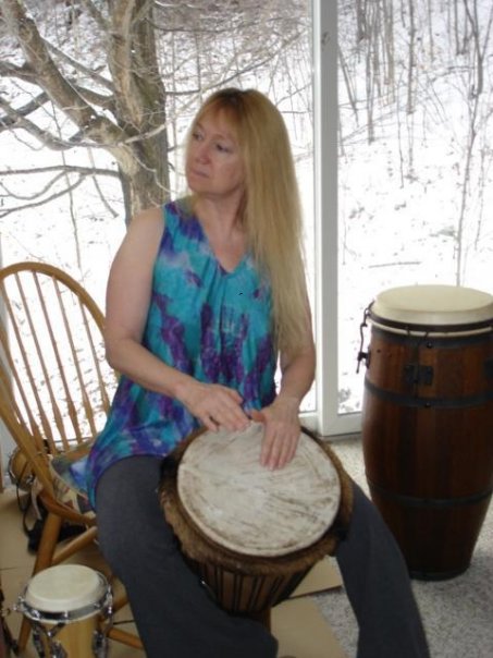 Aviva on Djembe