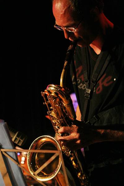 Olivier Vuadens with the "Little Big Band Workshop Directed by Olivier Magnenat" at the Sud Des Alpes, Amr, May 2006