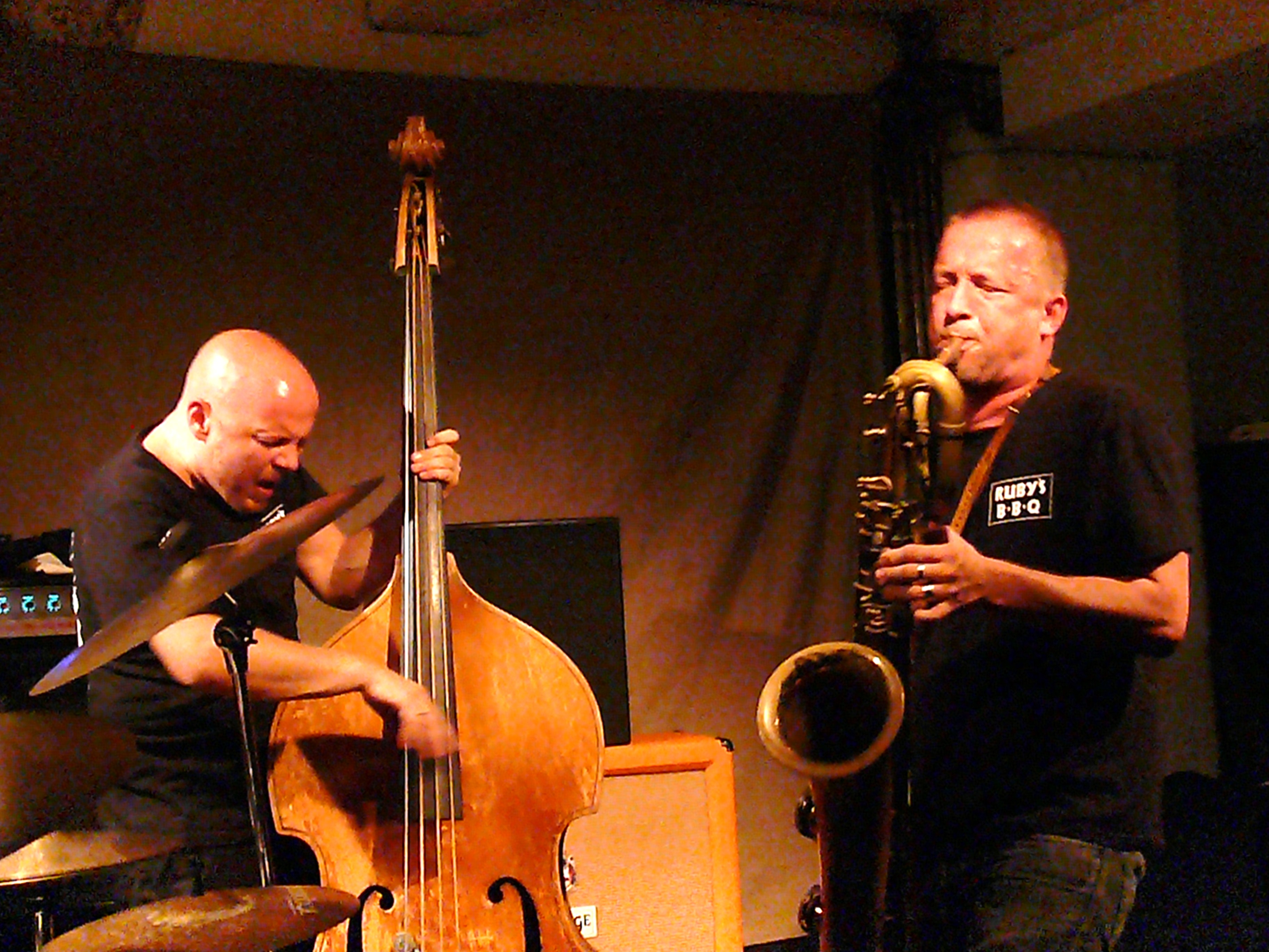 Ingebrigt Haker Flaten And Mats Gustafsson At Cafe Oto, London In October 2011