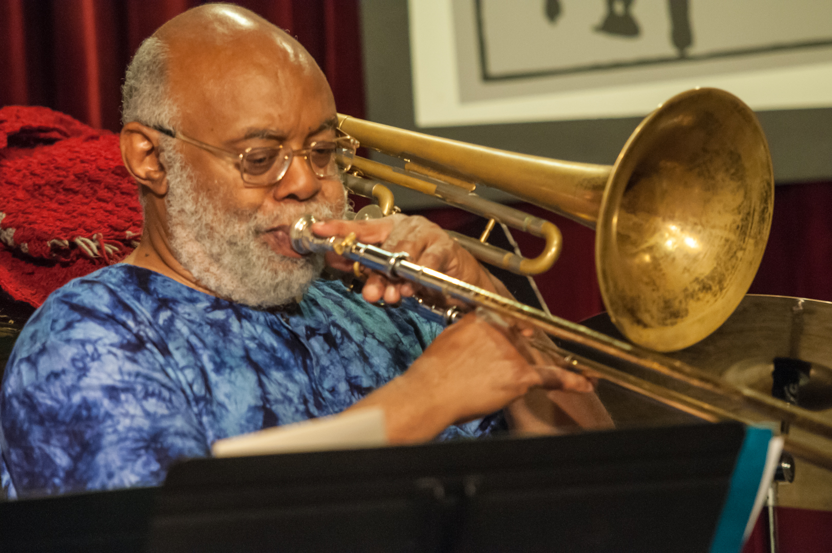 Bill Lowe with the Taylor Ho Bynum Septet at the Jazz Gallery