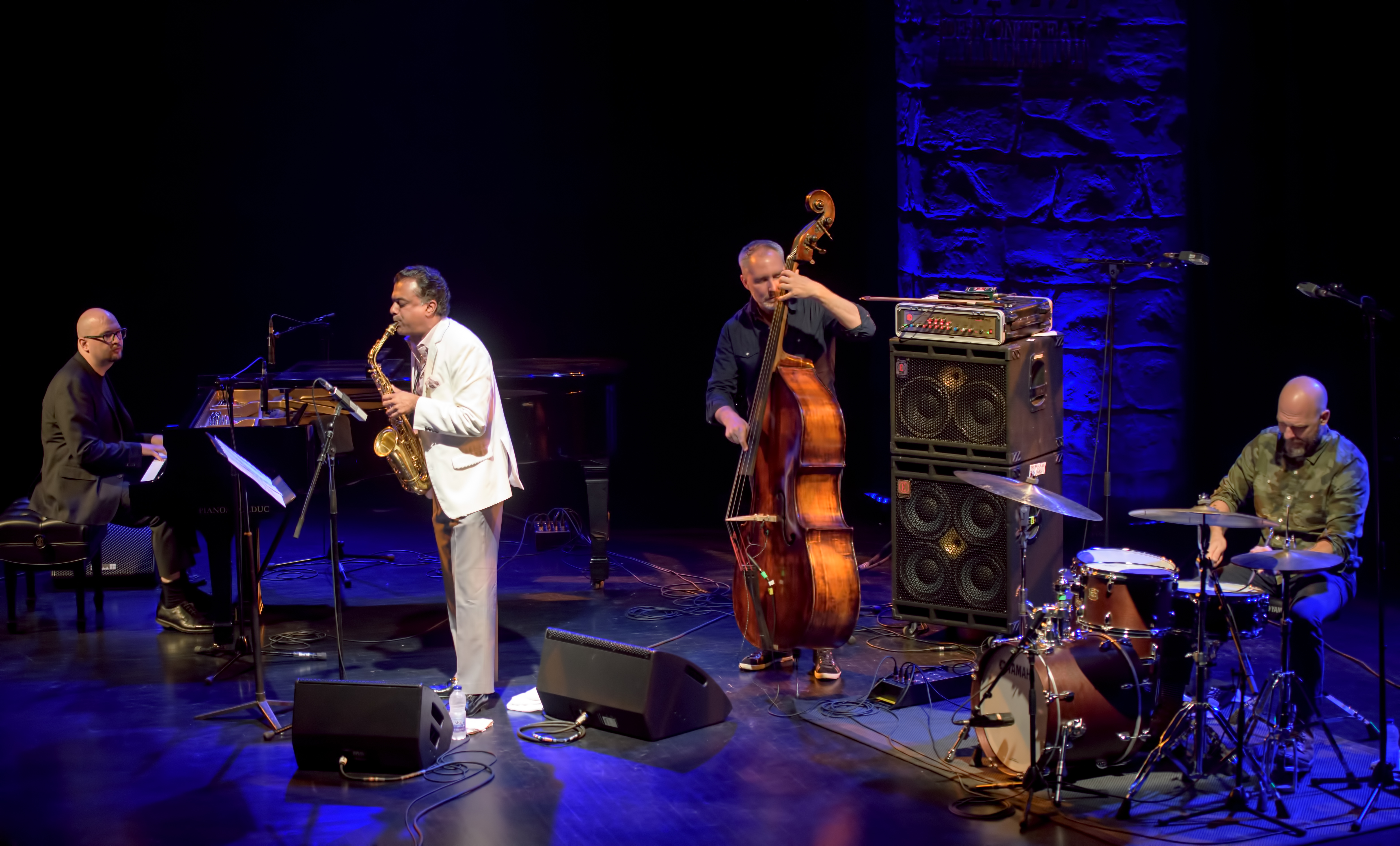 Ethan Iverson, Rudresh Mahanthappa, Reid Anderson and Dave King with the Bad Plus at The Montreal International Jazz Festival 2017