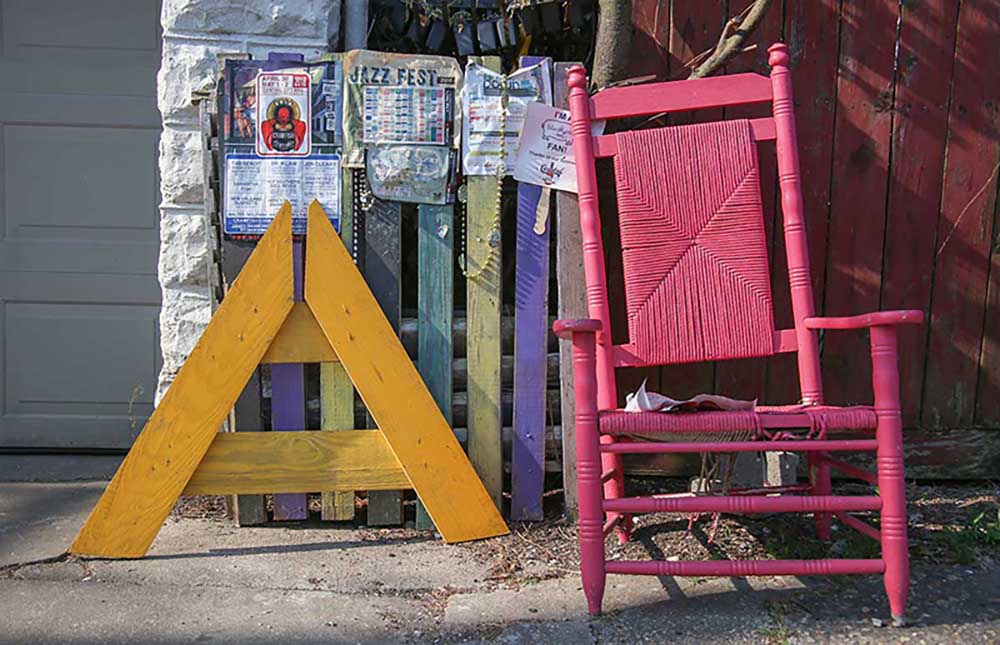 Street Seating For Jazz Fest, New Orleans 