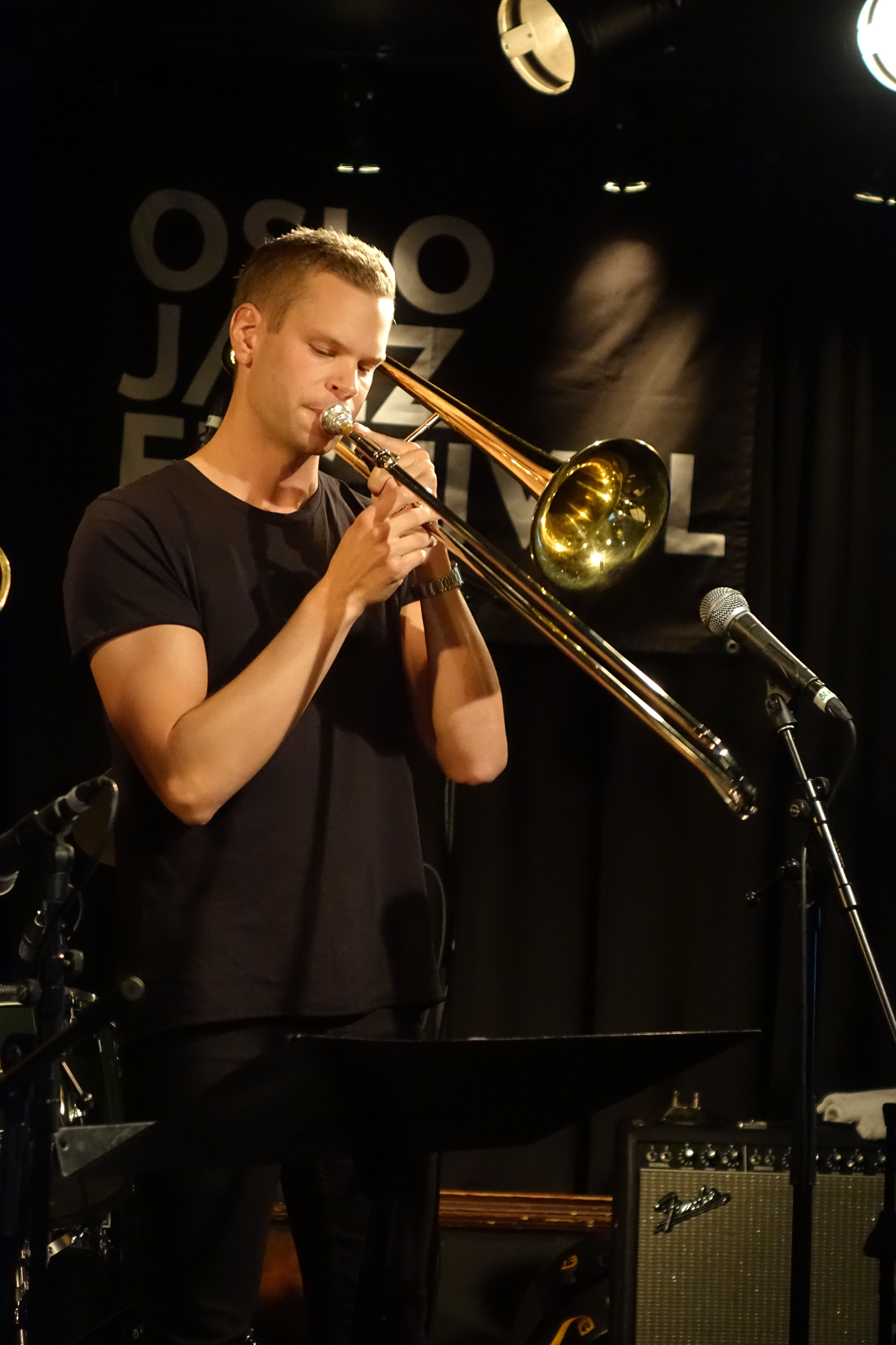 Kristoffer Kompen at Herr Nilsen, Oslo in August 2018