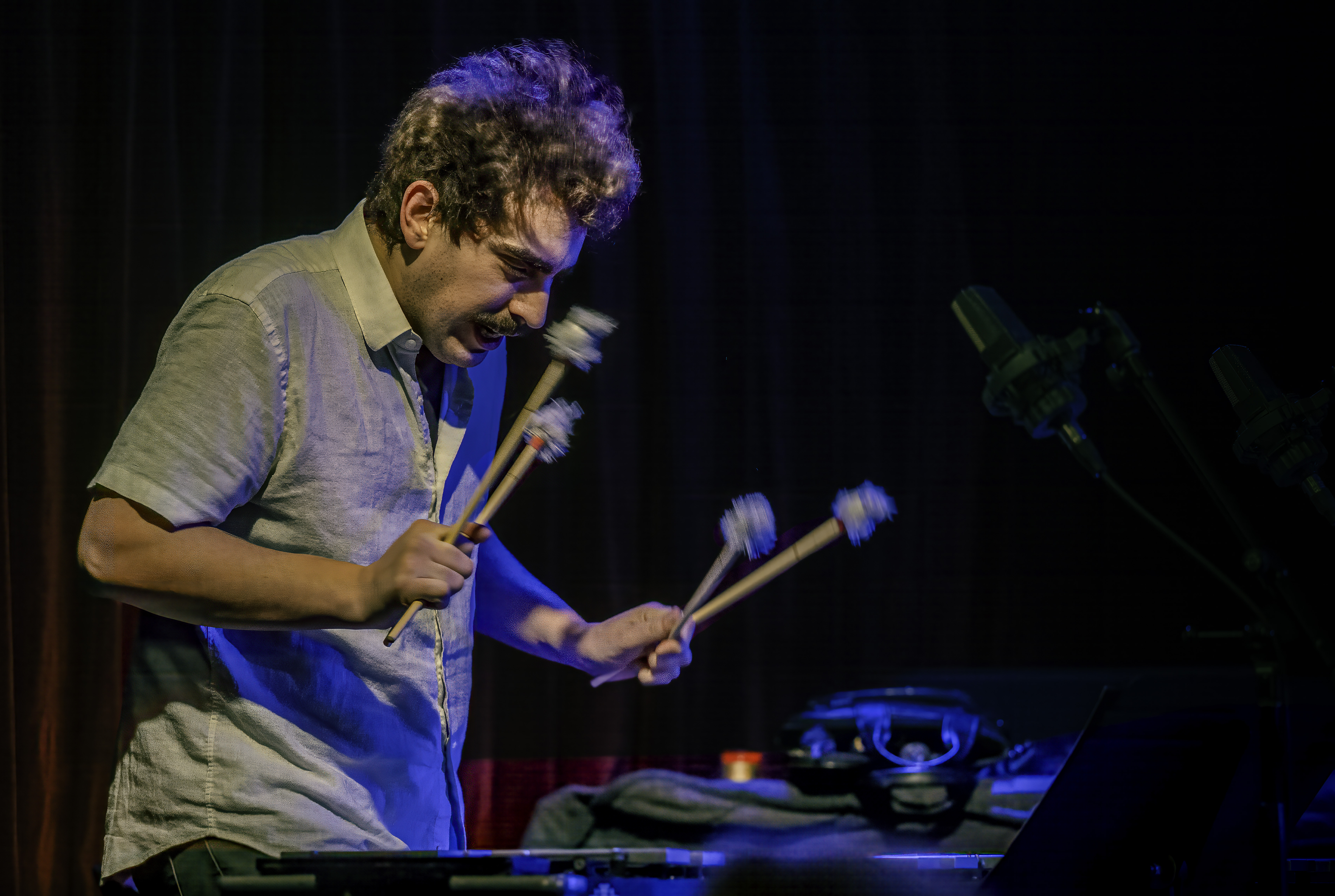 Victor Vieira Branco with with Chad Taylor at the Jazz Gallery