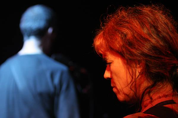 Heleen and Alex with "Moulinet" at L'Usine, Geneva, Switzerland, 2005
