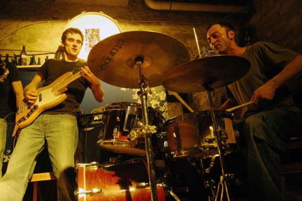 Alex Allflat and Francesco Miccolis During a Jam Session with "Francesco Miccolis, Guillaume Perret, Marc Mean and Alex Allflat"