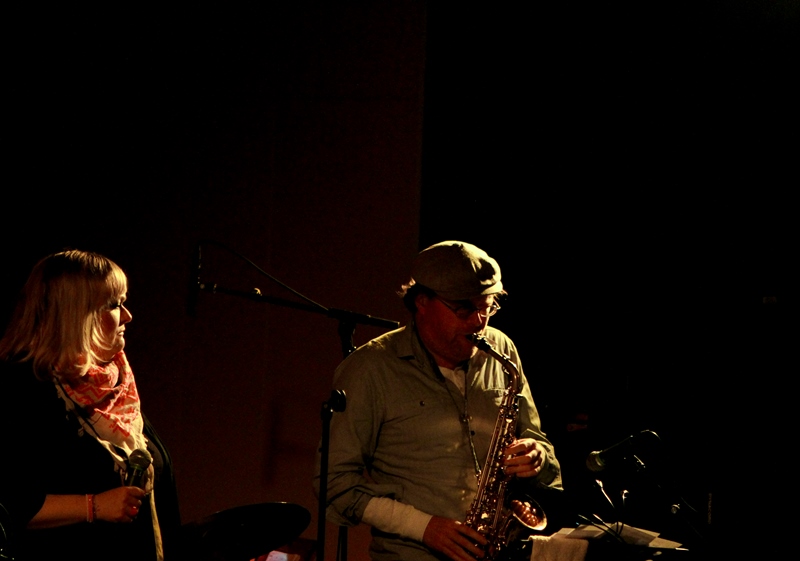 Marie Carmen Koppel (Vocal) and Benjamin Koppel (Alto Sax) on Valby Winter Jazz 2013 in Copenhagen, Denmark