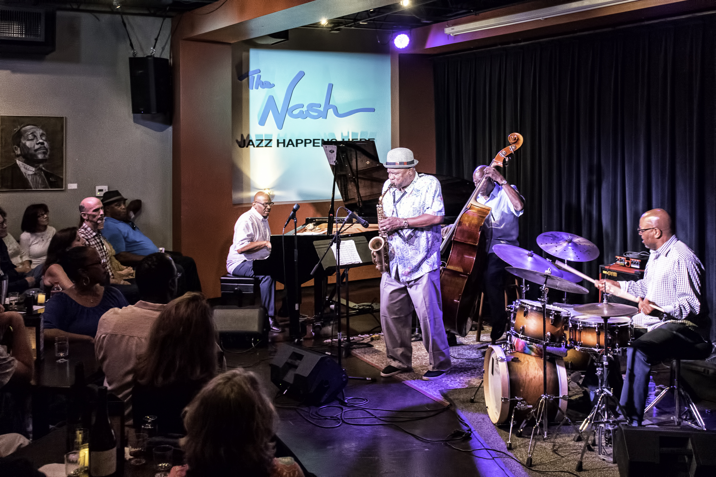 Stephen Scott, Bobby Watson, Curtis Lundy And Lewis Nash With The Bobby Watson Quartet At The Nash In Phoenix