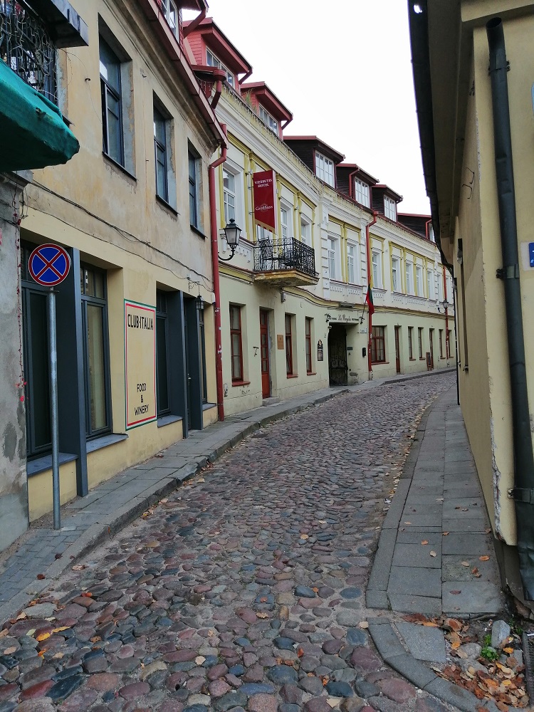 Vilnius, old town cobbled street