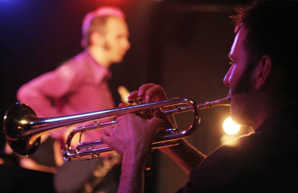 Thomas Heberer and Rudi Mahall with "Aki Takase Plays Fats Waller" at Amr, Sud Des Alpes, Geneva, Switzerland,2005