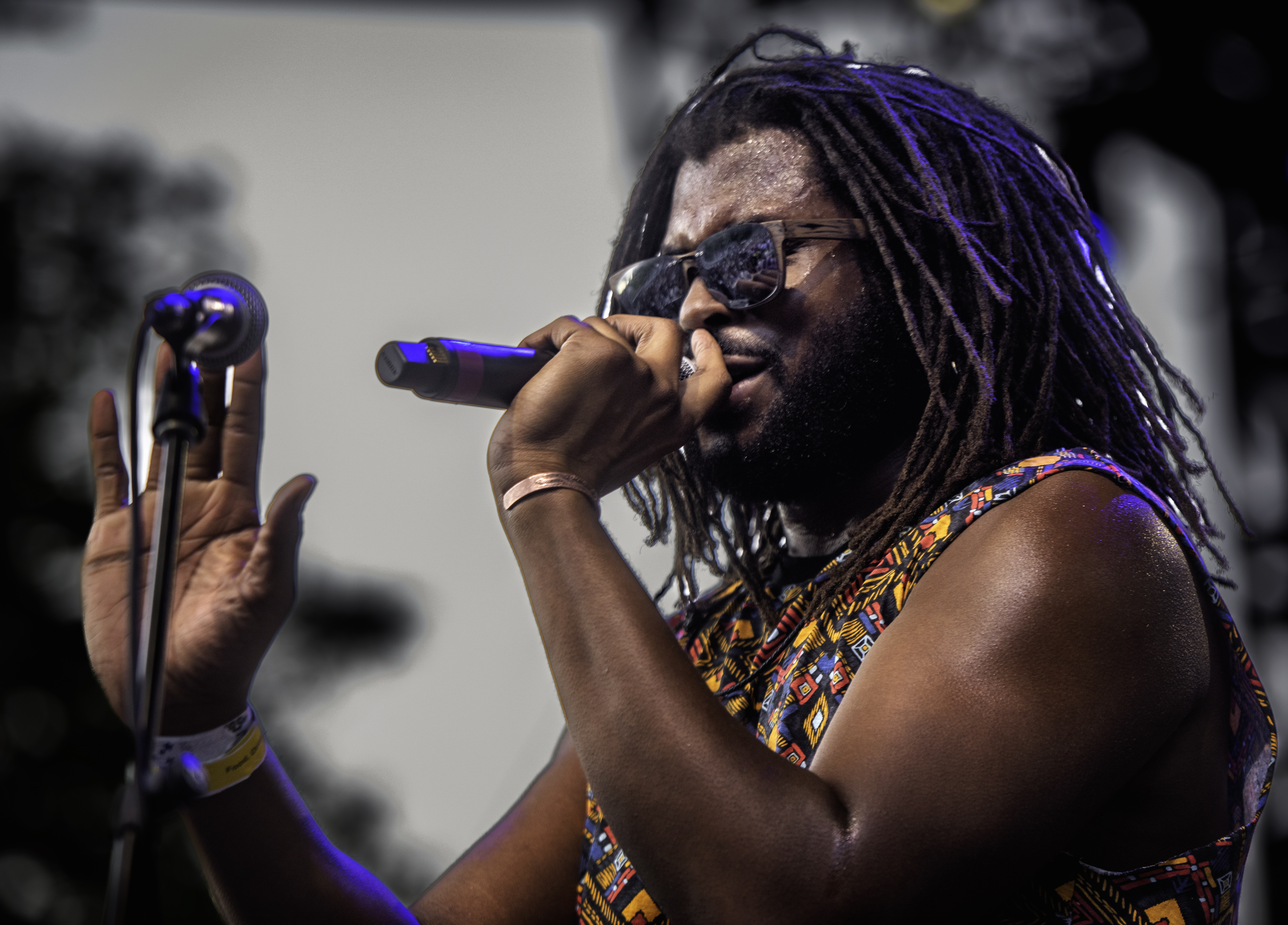 TJ Johnson with Blu Eye Extinction on the One Nation Under A Groove Tour at Central Park SummerStage