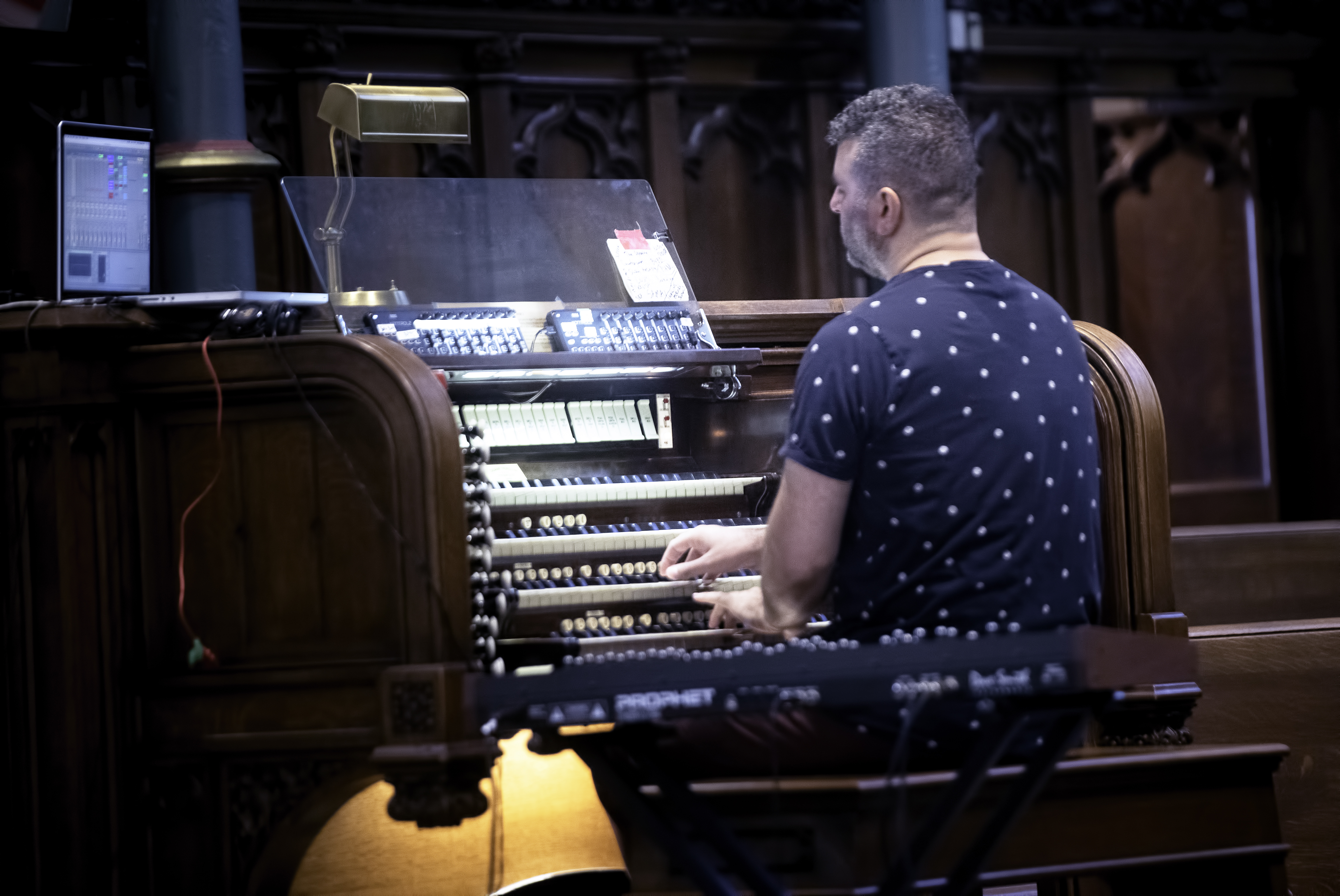 John Kameel Farah at St. Georges Church at the Guelph Jazz Festival 2019