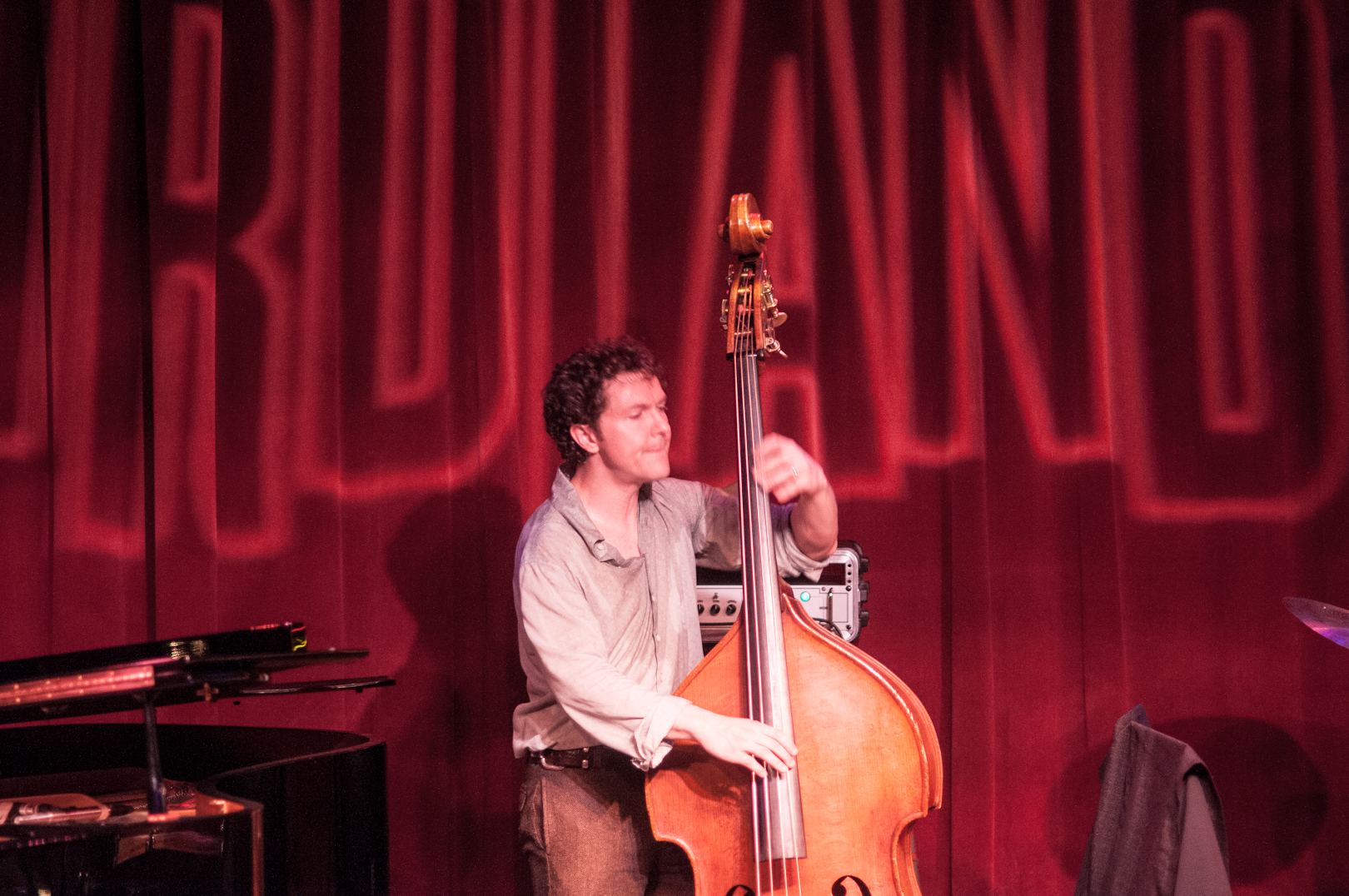 Stephan Crump with the Vijay Iyer Trio at Birdland