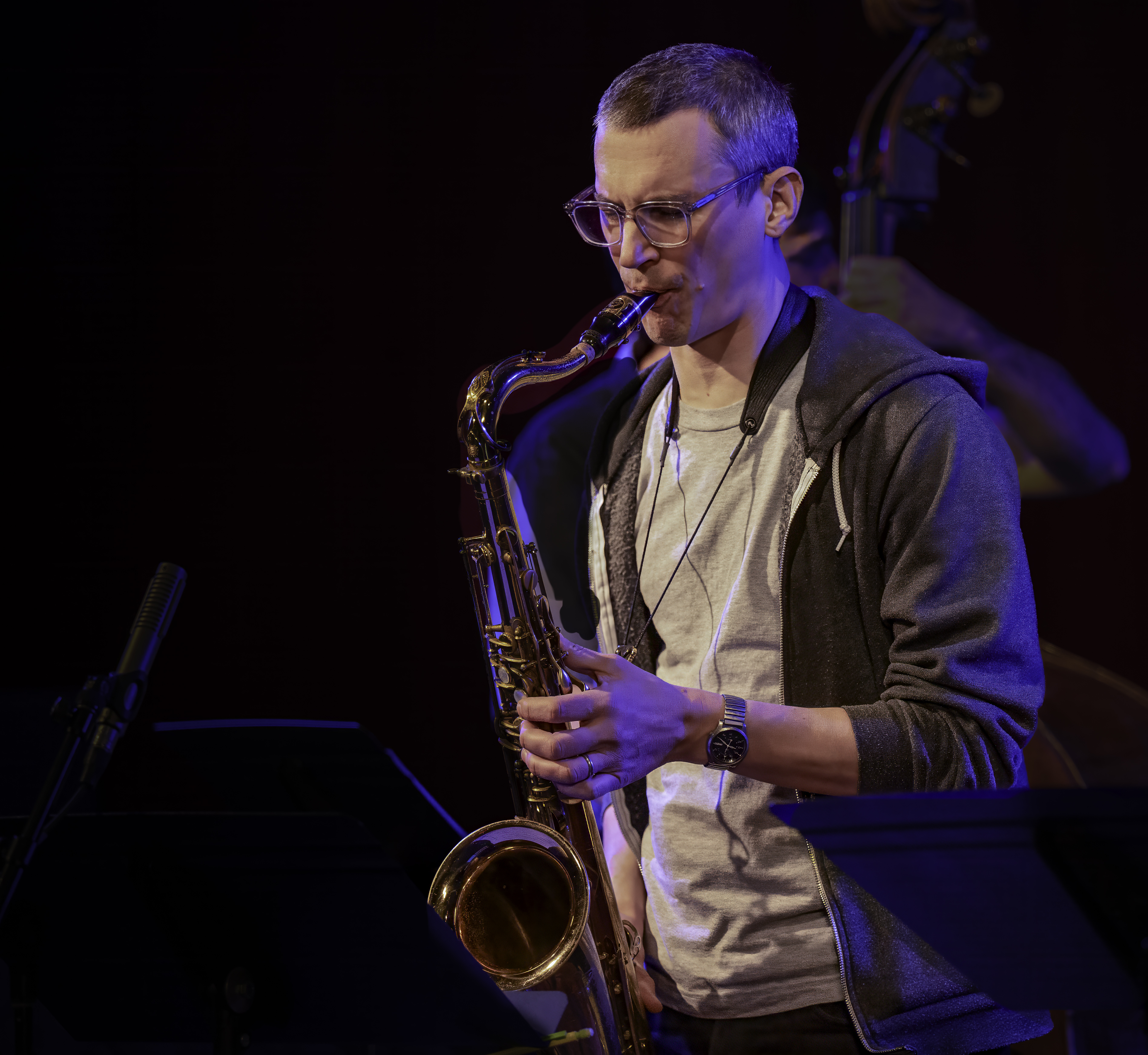 Bryan Rogers with Chad Taylor at the Jazz Gallery