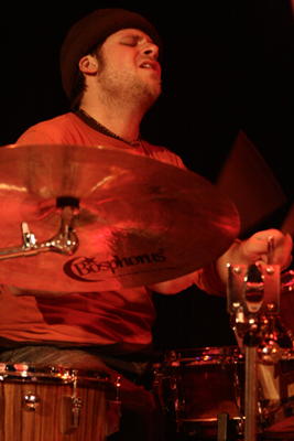 Tim Daisy with "Vandermark 5" at the Sud Des Alpes, Amr, Geneva, Switzerland, 2005