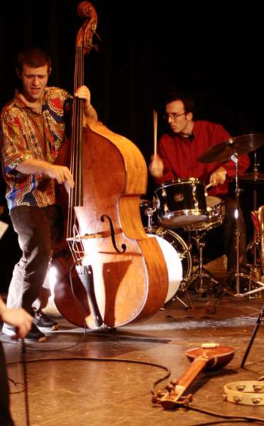 Francois Gallix and Tobie Langel with "Gilles Torrent World Jazz Sound" at la Traverse, Geneva, Switzerland, 2005