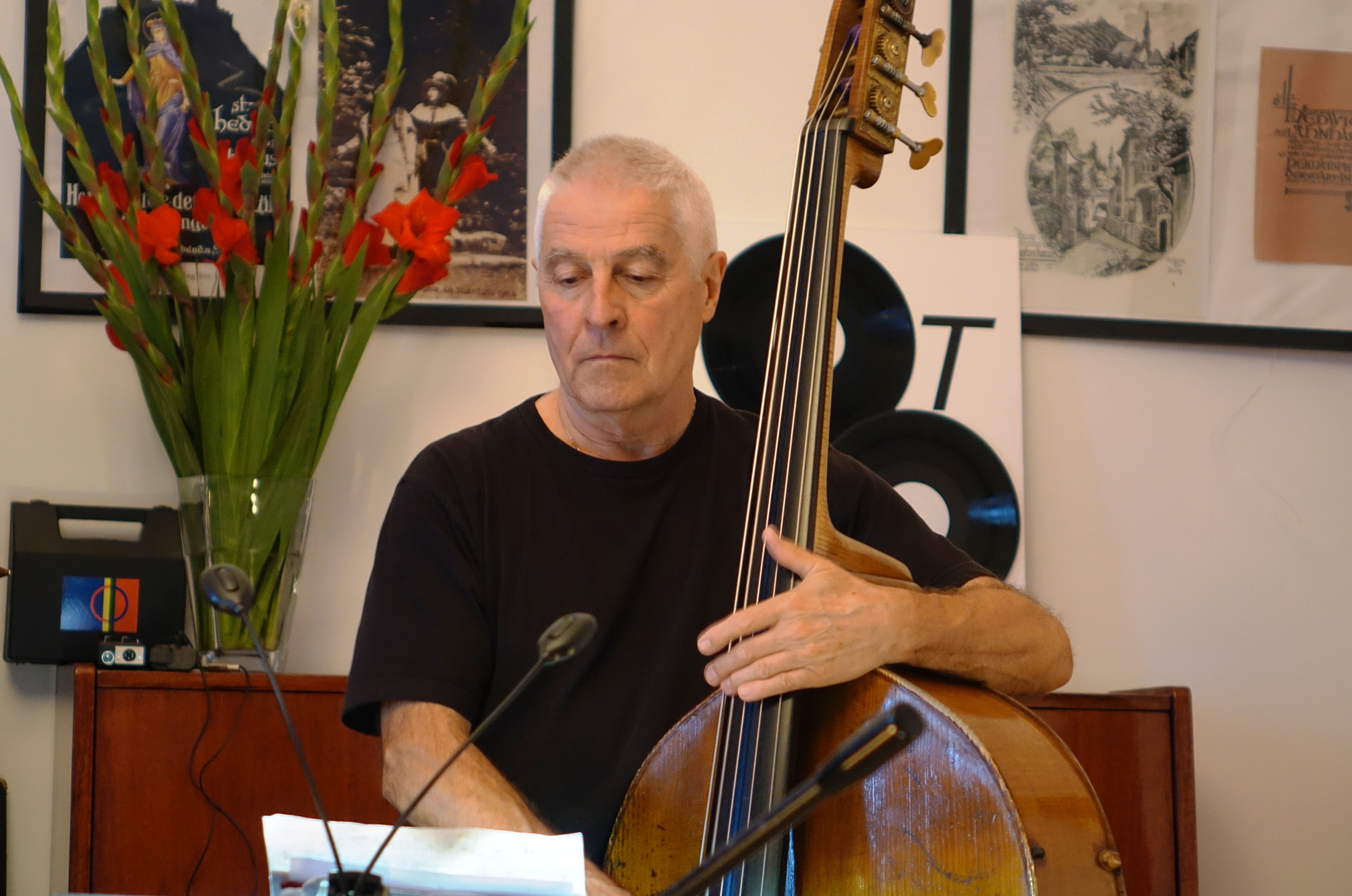 Barry Guy in Wlen, Poland in September 2018