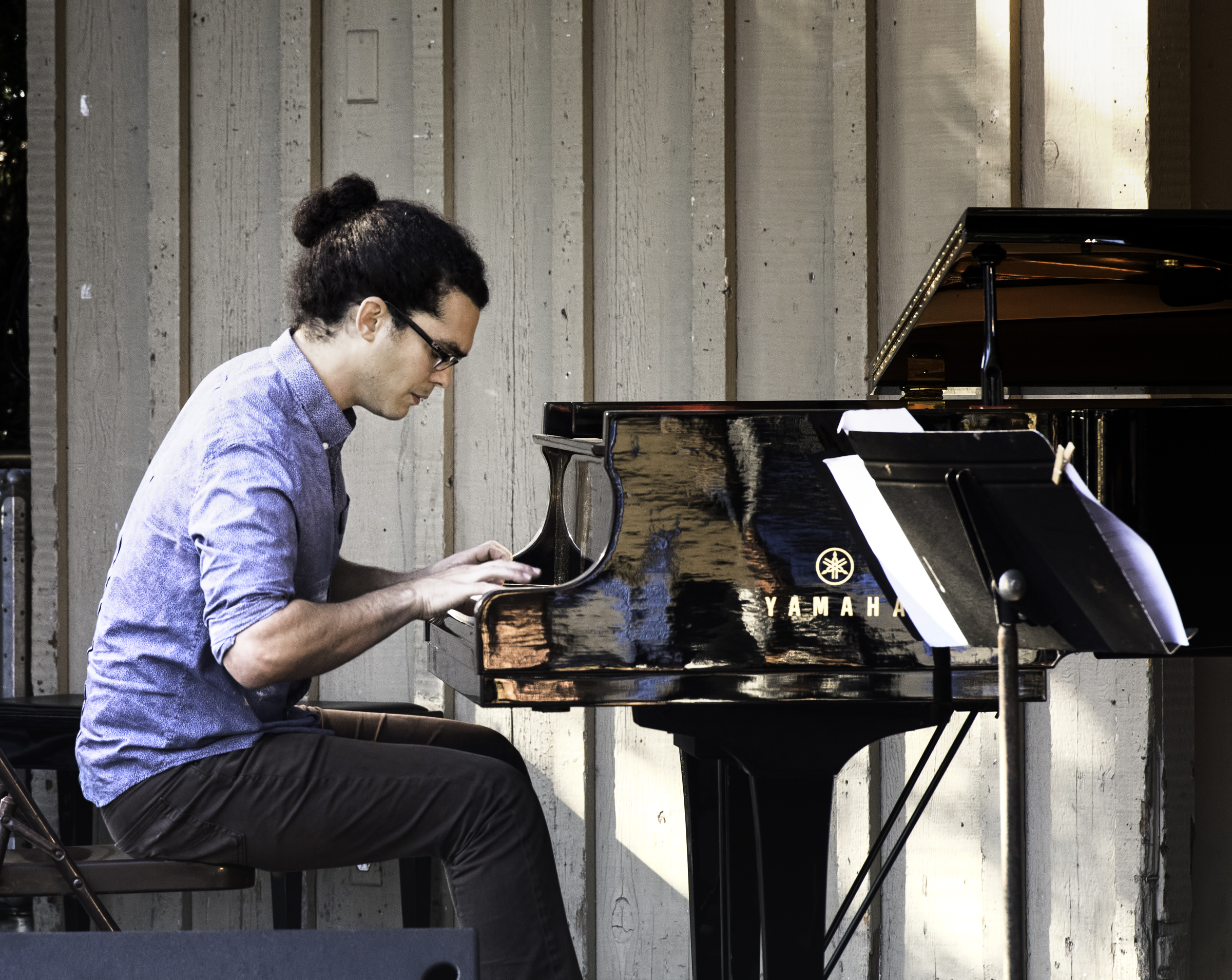 Fabian Almazan with the Linda May Han Oh Quintet at the Monterey Jazz Festival