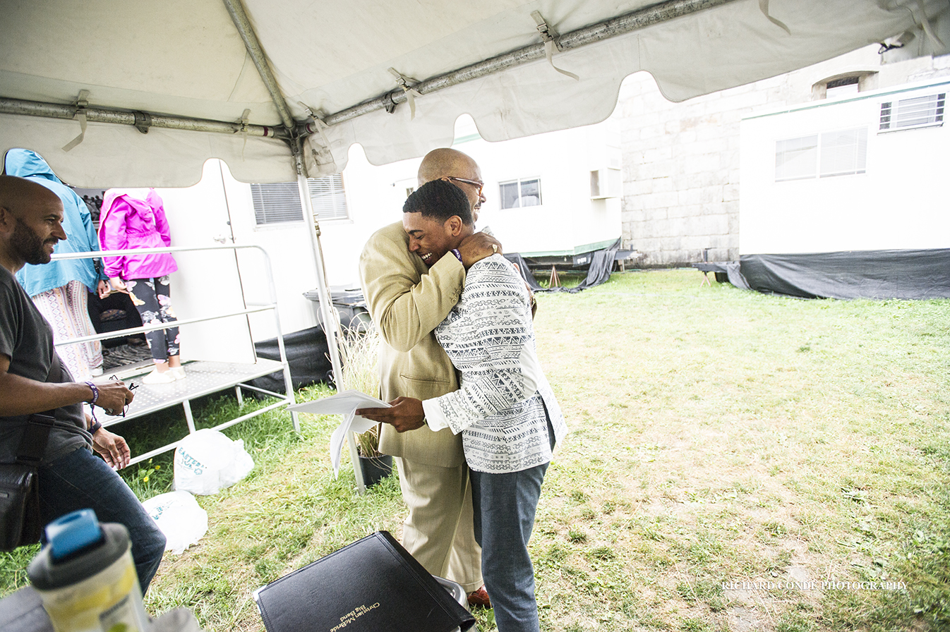 Christian McBride and Christian Sands at the 2017 Newport Jazz Festival